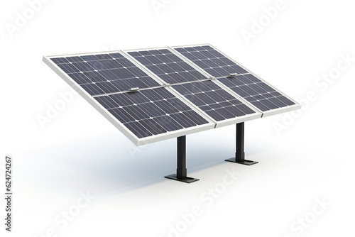 solar panel with panels on a white background, AI, generated