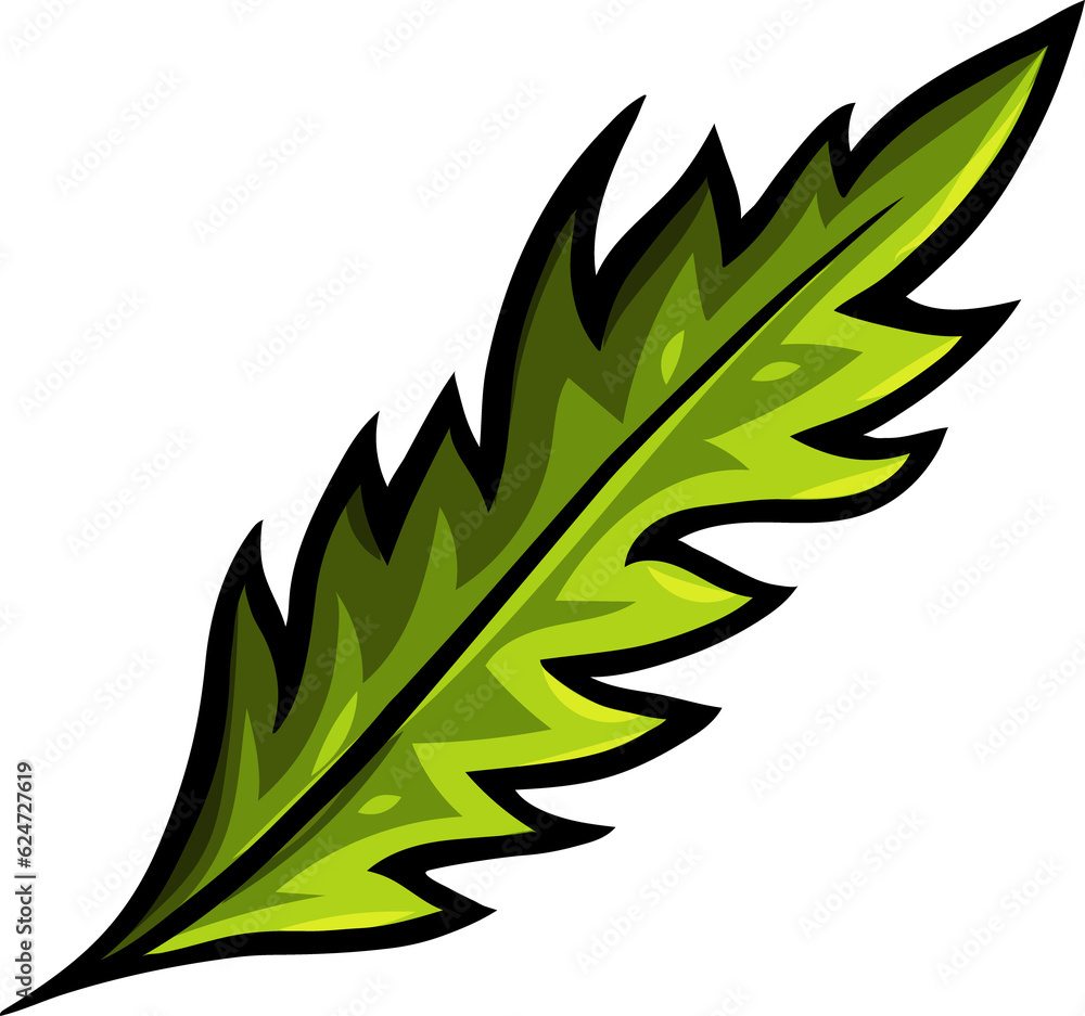 Tree leaf cartoon funny illustration Tree leaf cartoon funny illustration