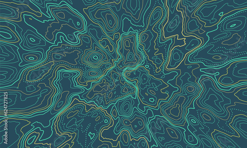 Topographic map. Geographic contour map background. Vector illustration.