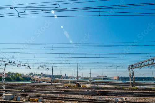 Train from Venice Treviso to Santa Lucia.  photo