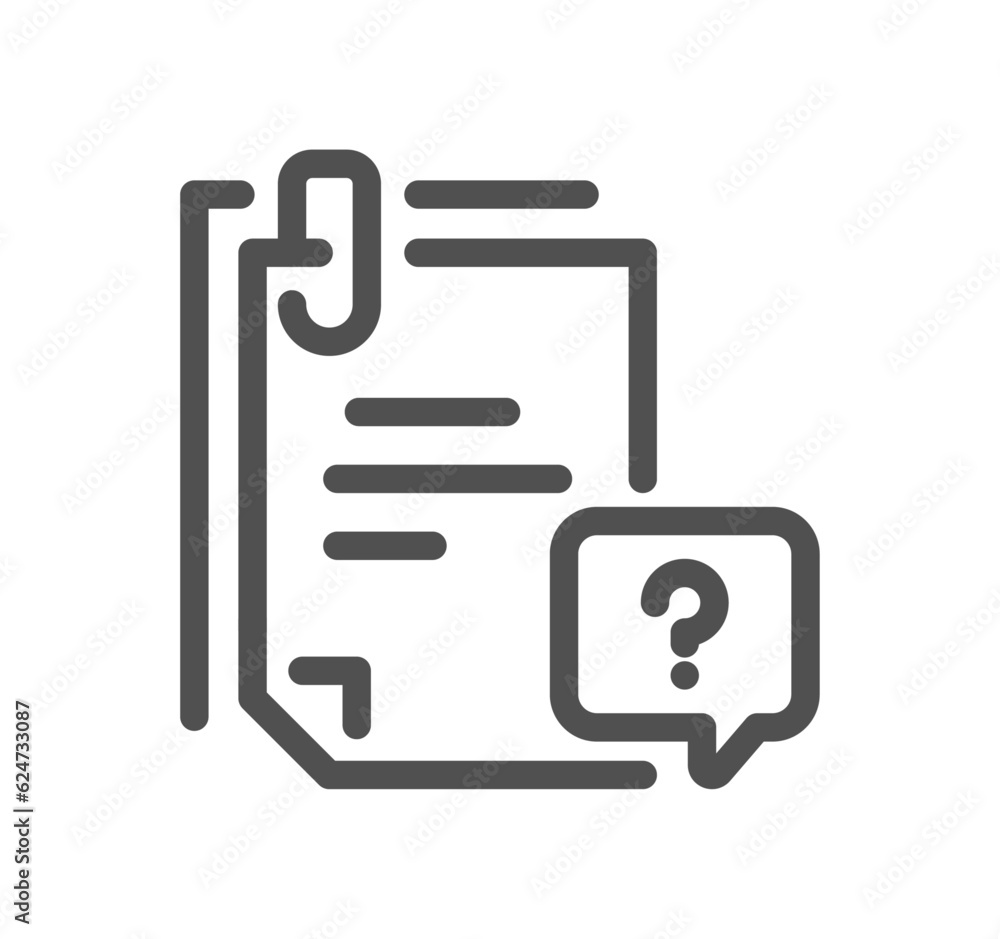 Question related icon outline and linear vector. Question related icon outline and linear vector.