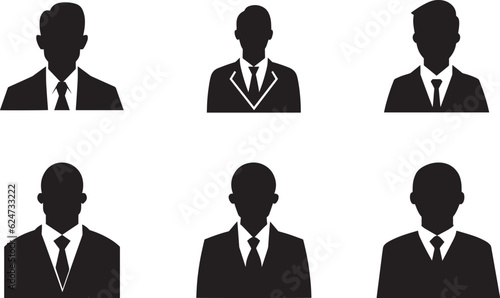 Businessman icon set, Vector illustration, SVG 