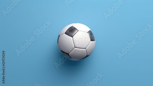 soccer ball on blue background