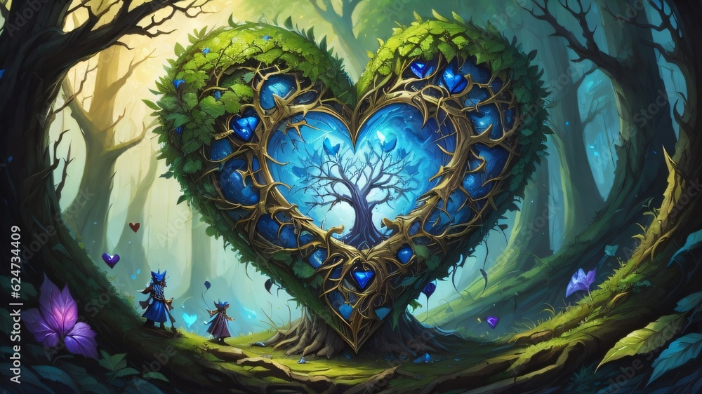 Fototapeta premium Heart of sapphire