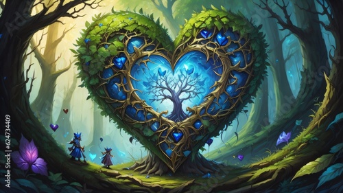 Wallpaper Mural Heart of sapphire Torontodigital.ca