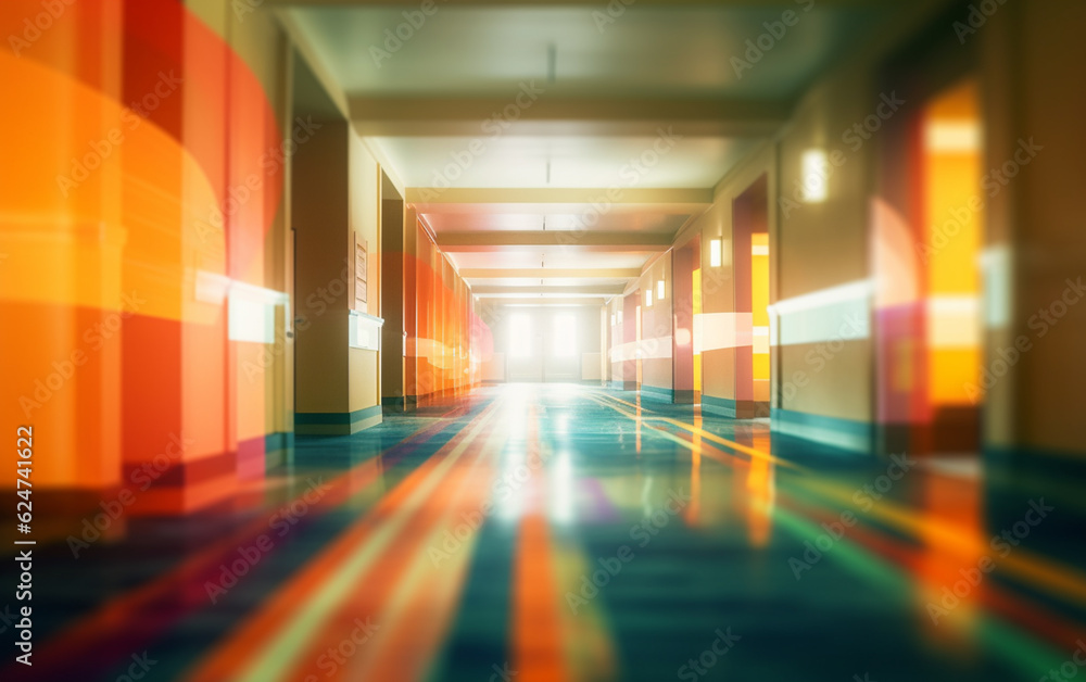 Abstract blur hotel interior