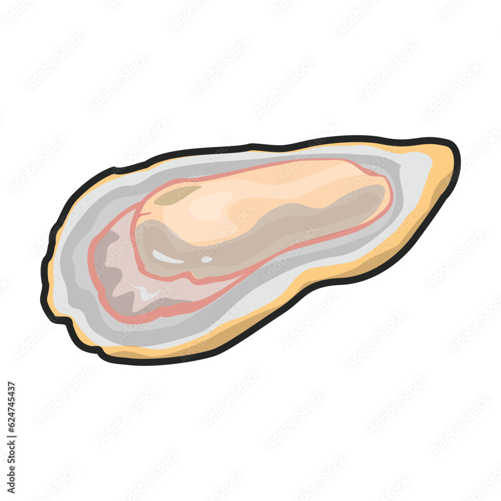 Fototapeta premium Oyster vector icon.Color vector icon isolated on white background oyster.