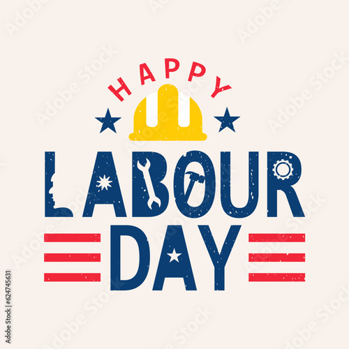 USA Happy Labor Day banner. Design template. Vector illustration