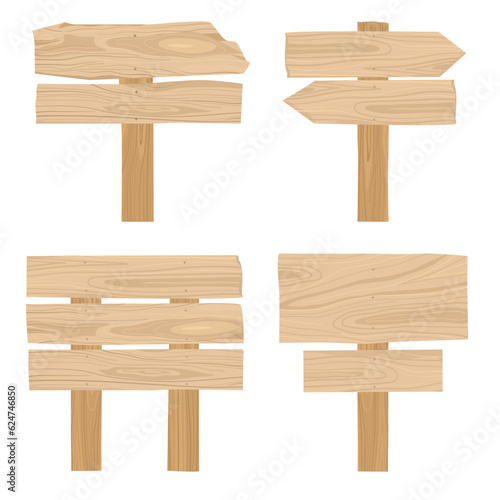 set of wooden plank