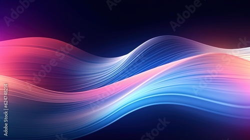 abstract background with waves, gradient colors, purple and blue gradient