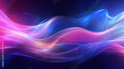 abstract background with waves, gradient colors, purple and blue gradient