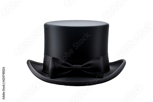 black top hat and black hat