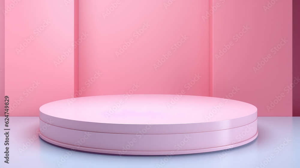 Plastic podium for product display. Background for cosmetic product branding, identity and packaging Plastic podium for product display. Background for cosmetic product branding, identity and packaging