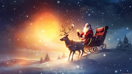 Keuken achterwand Kerstmis motieven patronen Kerstman portret met warme glimlach  © Michael
