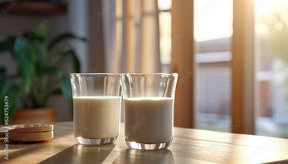 Healthy refreshment. Closeup of fresh milk in glass on wooden table with copy space. fresh and delicious Healthy refreshment. Closeup of fresh milk in glass on wooden table with copy space. fresh and delicious
