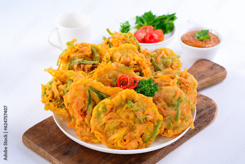 Bakwan Sayur is made from vegetables and wheat flour are commonly found in Indonesia