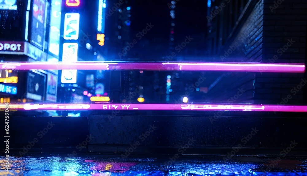 Rainy Streets of the Metropolis Nighttime Journey Through Glowing Avenues ai generated Rainy Streets of the Metropolis Nighttime Journey Through Glowing Avenues ai generated