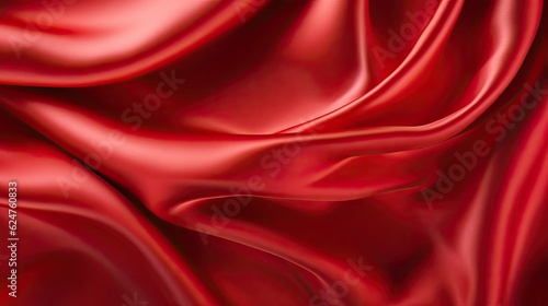 Silk Satin Elegance: A Red Curtain for Exquisite Design