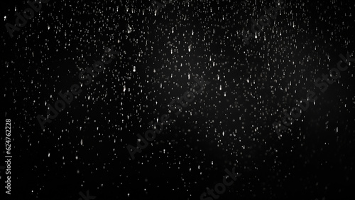 Overlay resource of a rain against black background, created with generative AI technology, created with generative AI technology