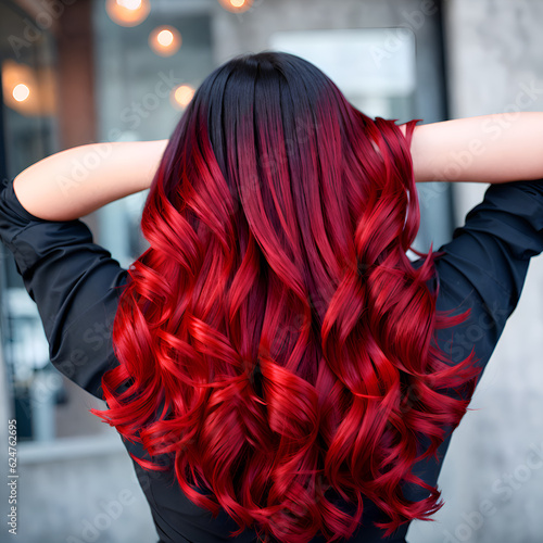 Redhead with wavy hair