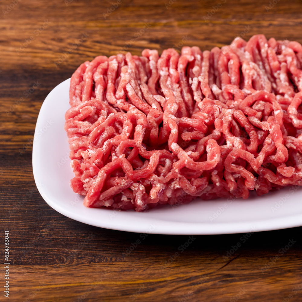 raw ground beef, delicious beef. Beef for hamburger raw ground beef, delicious beef. Beef for hamburger
