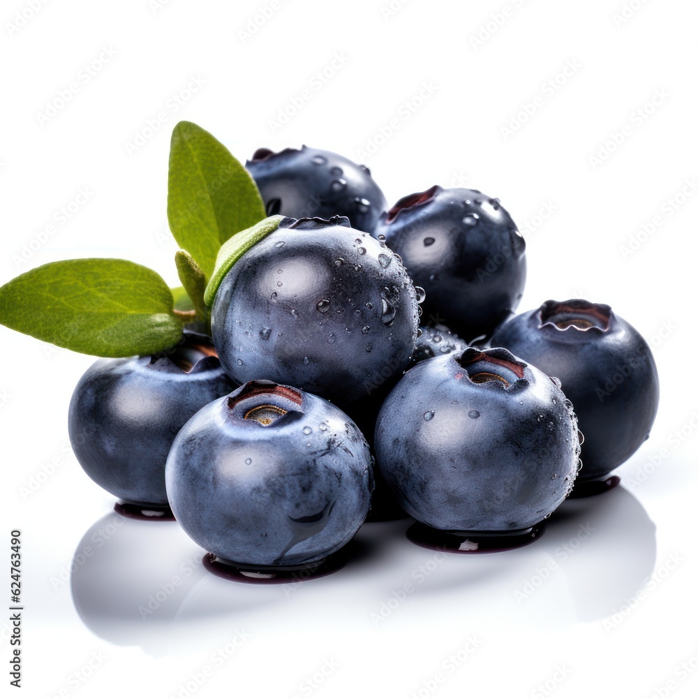 Blueberry isolated. Illustration AI Generative. Blueberry isolated. Illustration AI Generative.