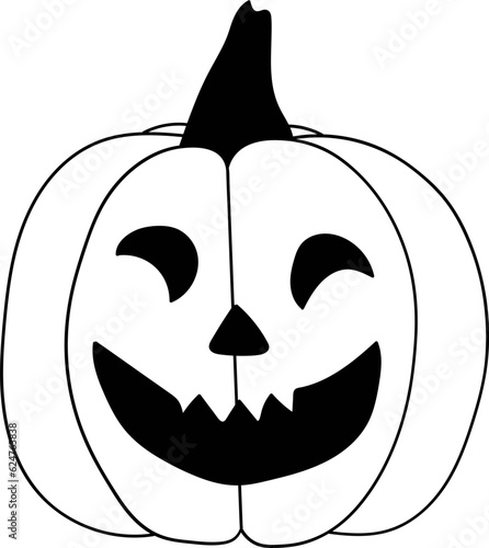 Hallowen jack o'lantern outline