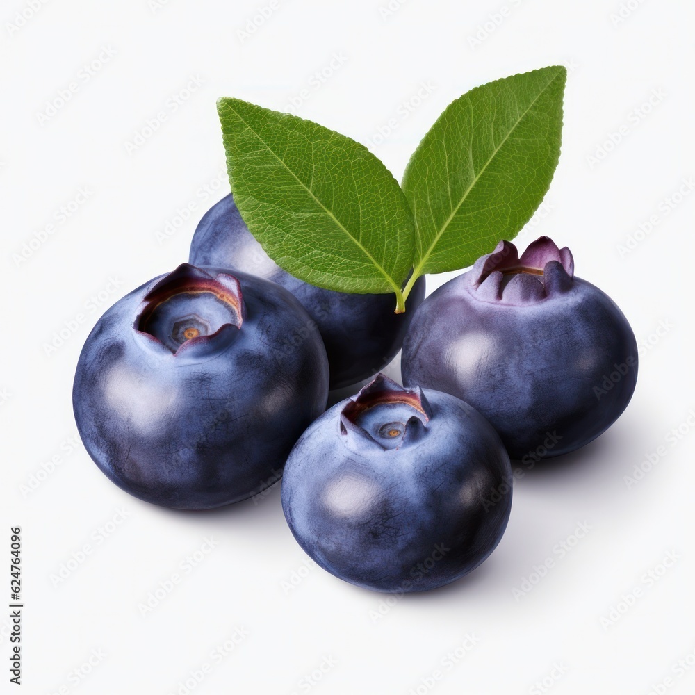 Obraz premium Blueberry isolated. Illustration AI Generative.