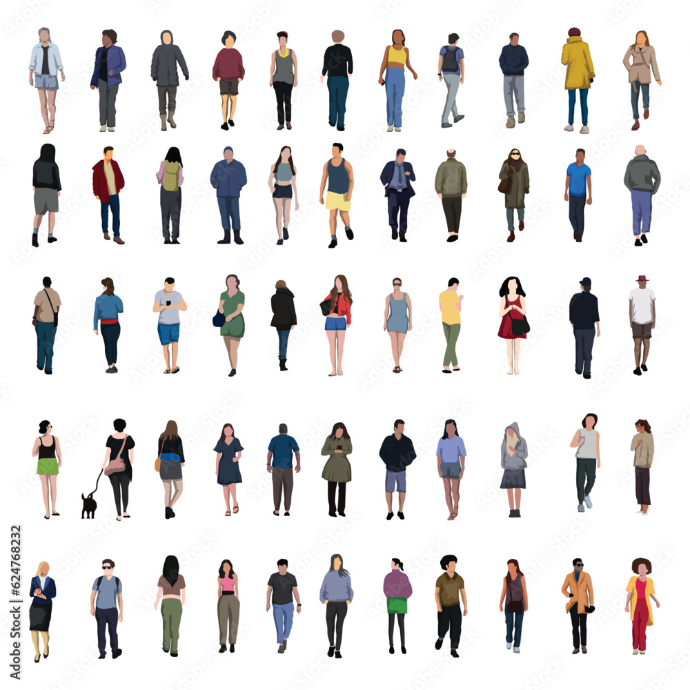 set of people vector illustration design
