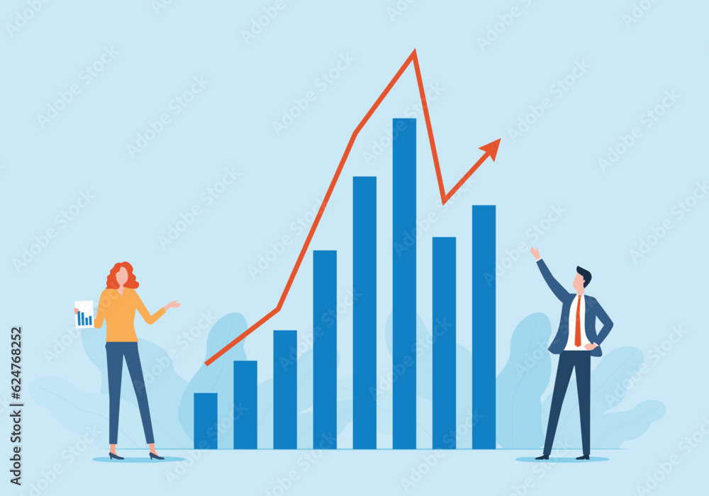 business marketing team working planning and analytics benefits sale performance graph and chart report concept business marketing team working planning and analytics benefits sale performance graph and chart report concept