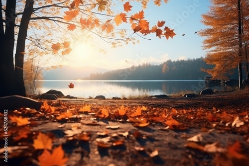 autumn landscape of golden autumn © Aksana
