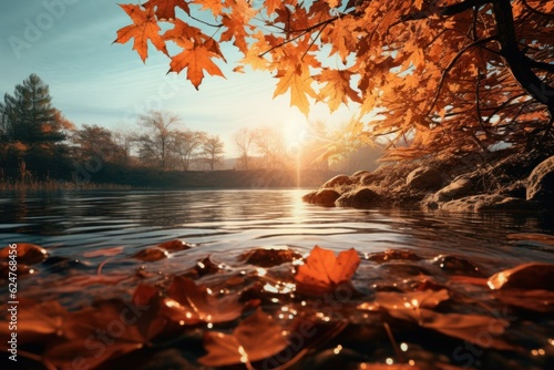 autumn beautiful sunny landscape