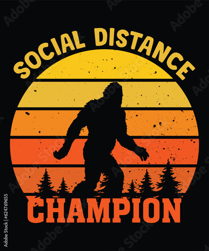 social distance campion t shirt print template