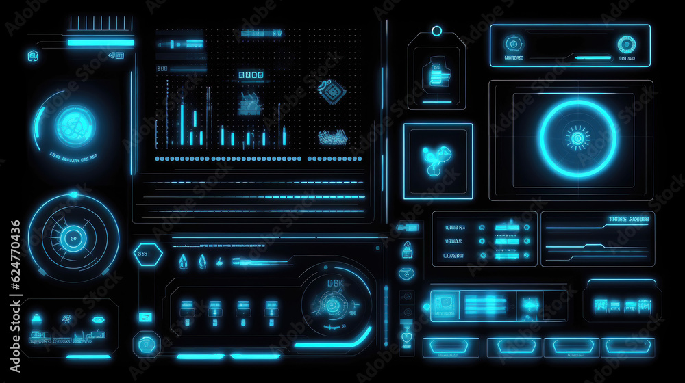Neon glow touch interface control and status information Neon glow touch interface control and status information