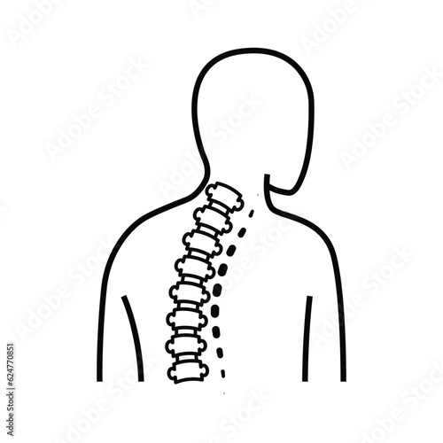 Spine logo template. Spine icon. Physiotherapy related spine icon. Spine health. scoliosis treatment. healthcare concept editable logo.
