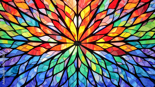 Enchanting Tree in Stained Glass Window - A Generative AI Masterpiece