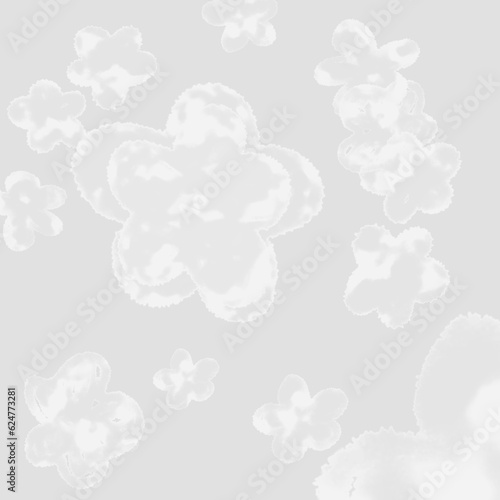abstract white watercolor flower background 