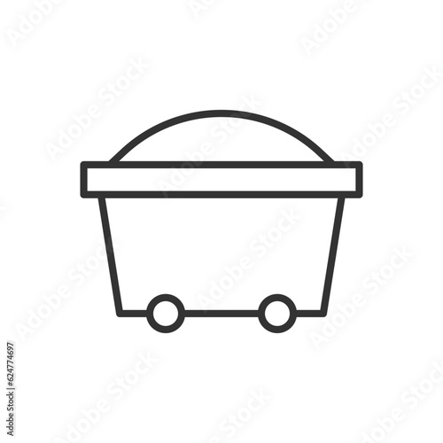 mine trolley icon - Coal mining cart icon