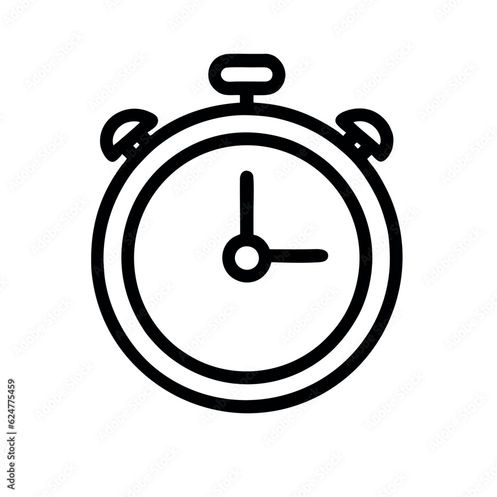 Simple Outline Clock Icon. Vector Clock Simple Outline Clock Icon. Vector Clock