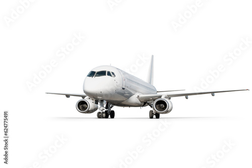 Passenger airliner isolated on white background