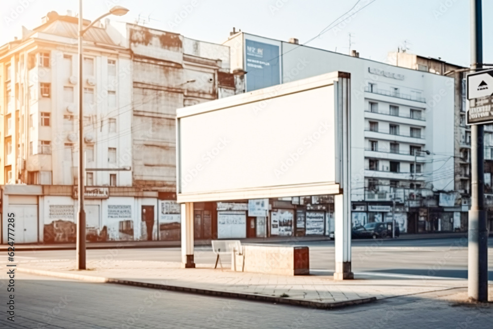 City Street Billboard with Generative AI