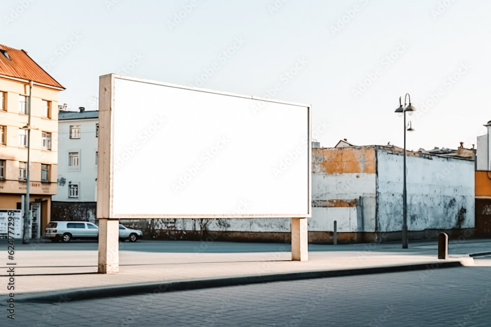 City Roadside Billboard with Generative AI City Roadside Billboard with Generative AI