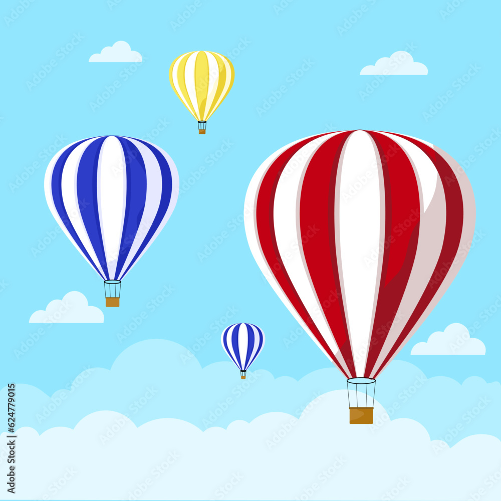 Obraz premium hot air balloon in the blue sky