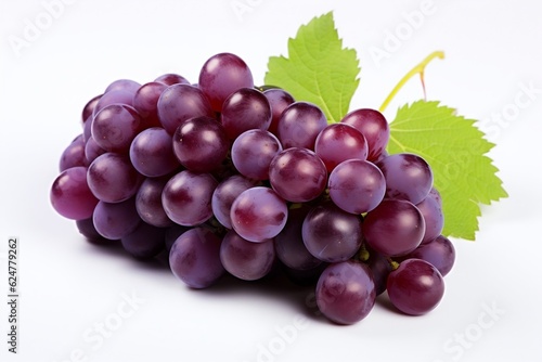bunch of red grapes isolated