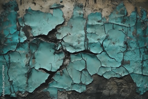 Teal & Black Cracked Texture AI Generated © AIScenes