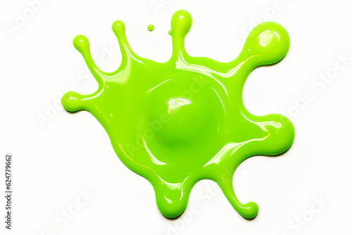 green slime splat. Halloween dripped goo splash