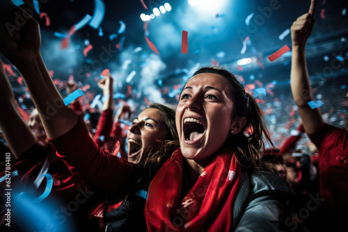 Turkish football fans celebrating a victory 