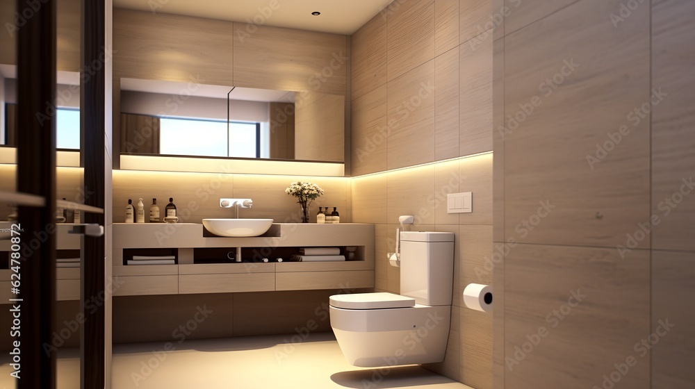 Modern toilet, generative ai Modern toilet, generative ai
