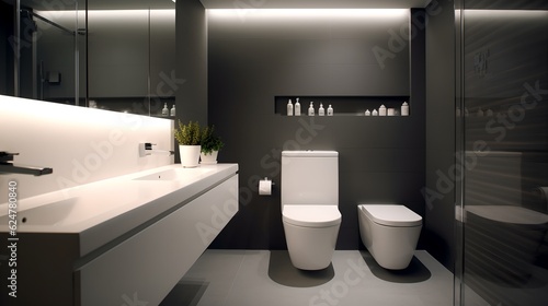 Modern toilet  generative ai