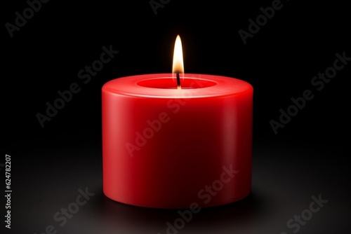 red burning candle